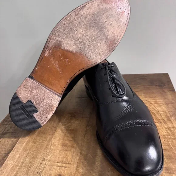 Alden 901 Black Leather Cap Toe Brogue Dress Shoes sz 13D - Picture 3 of 10